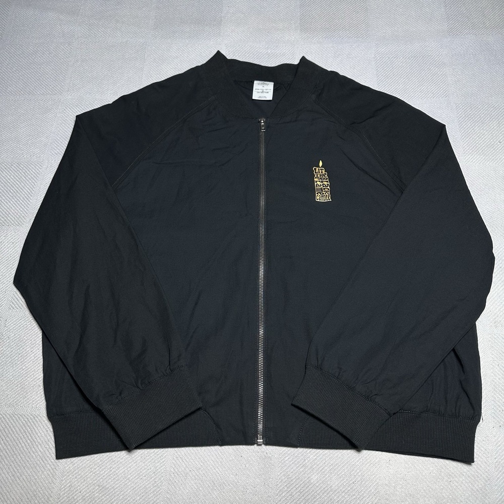 Disney Hocus Pocus Bomber Jacket Womens XL Black Flame Candle Movie Halloween - Picture 3 of 14